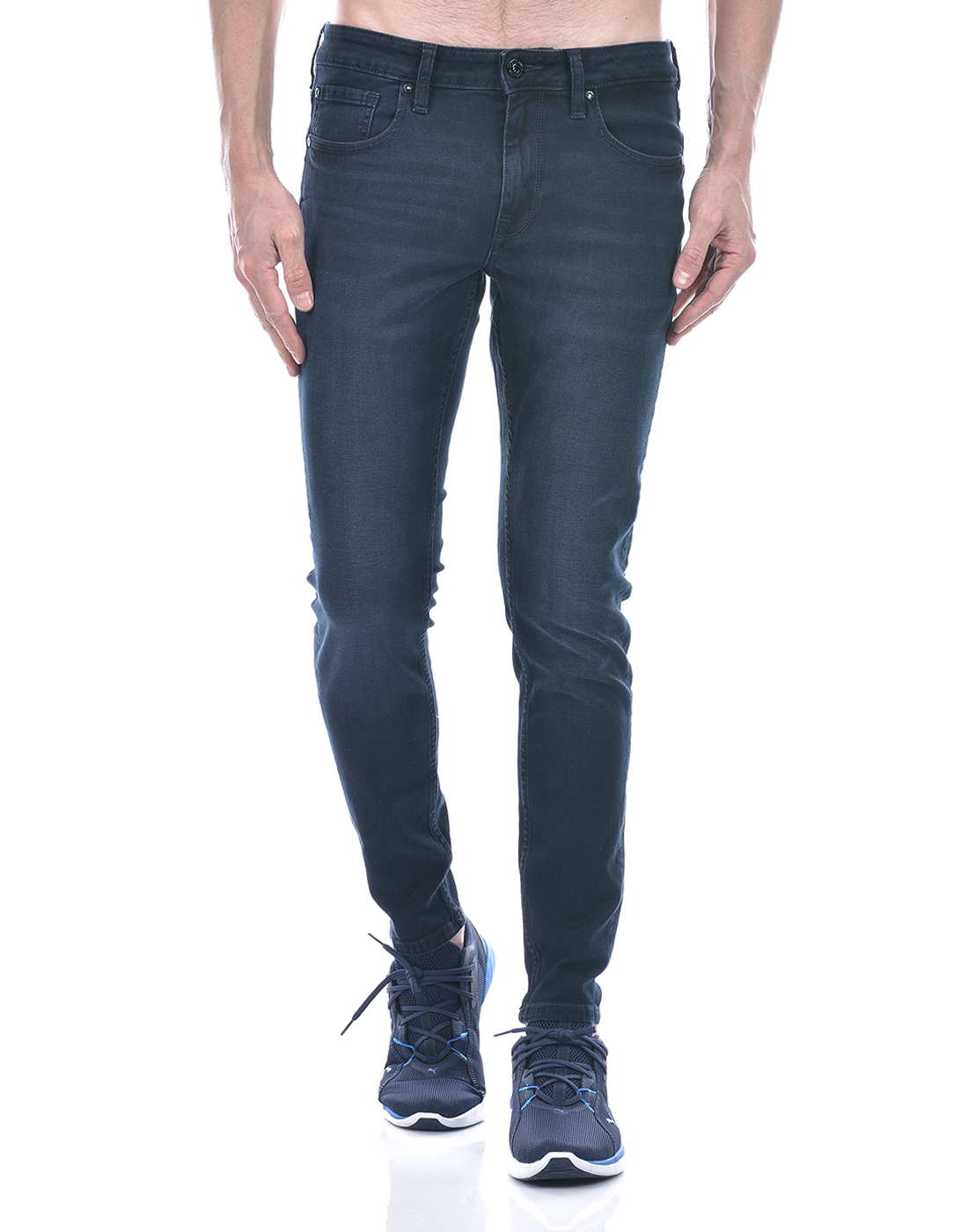 Jack & Jones Men Solid Dark Blue Jeans