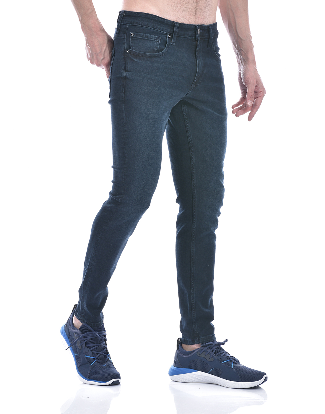 Jack & Jones Men Solid Dark Blue Jeans