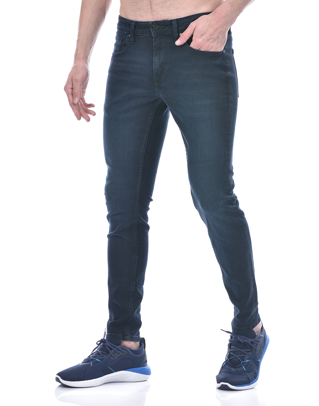 Jack & Jones Men Solid Dark Blue Jeans