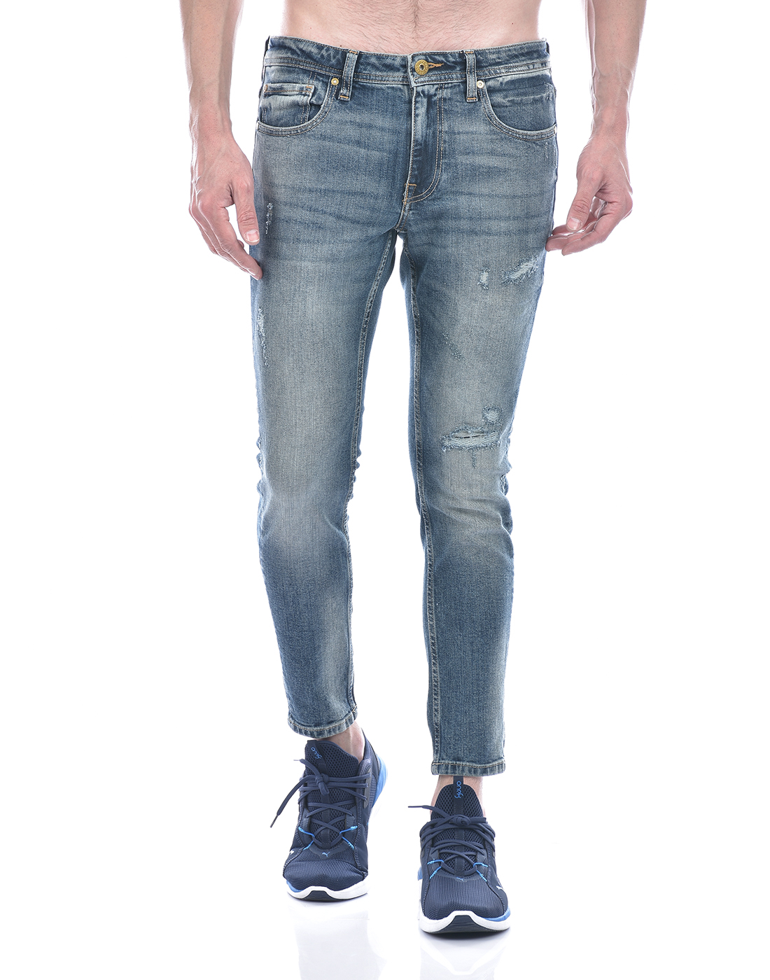 Jack & Jones Men Solid Blue Jeans