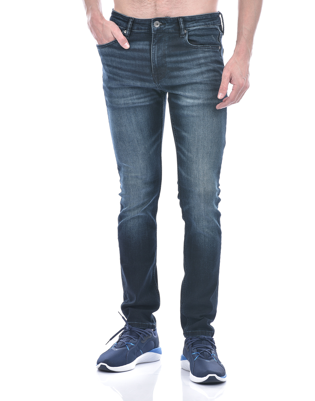 Jack & Jones Men Solid Dark Blue Jeans