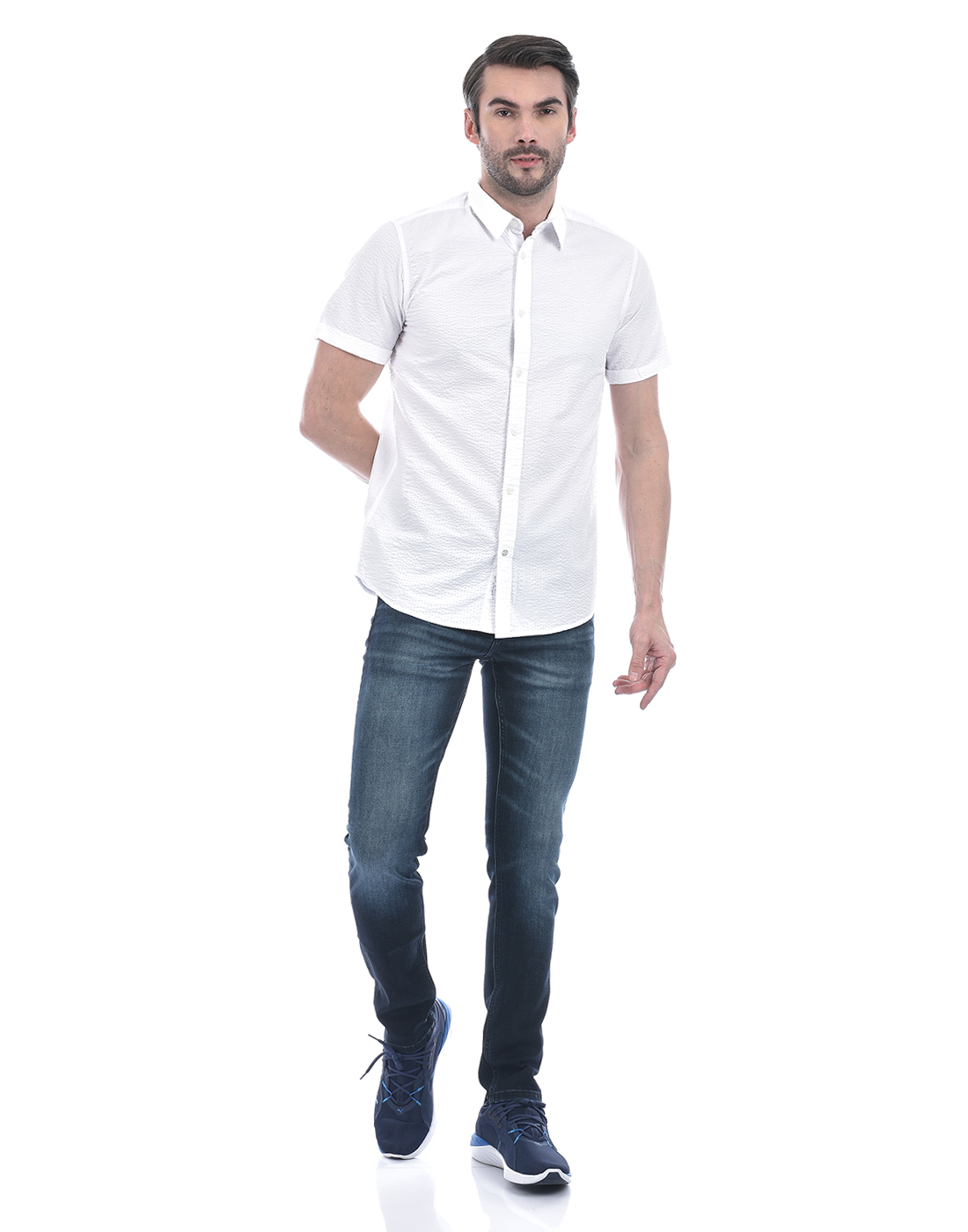 Jack & Jones Men Solid Dark Blue Jeans