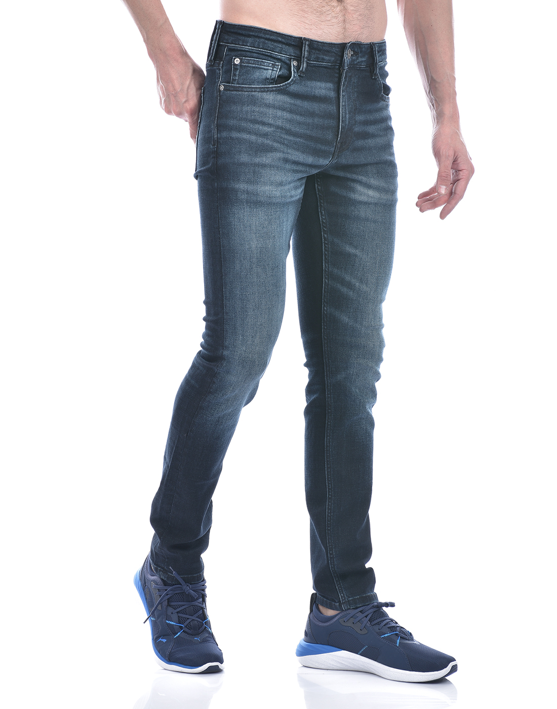 Jack & Jones Men Solid Dark Blue Jeans
