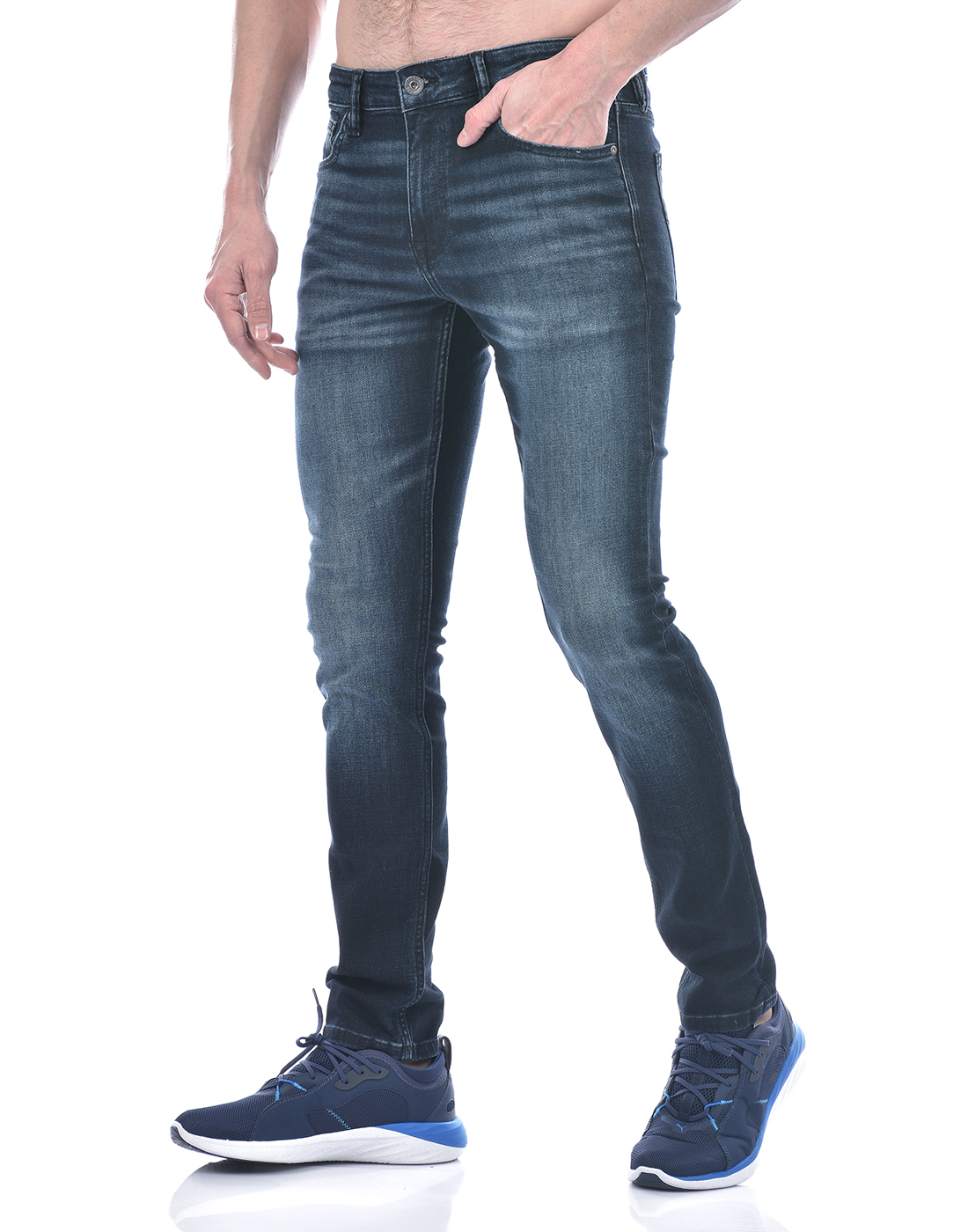 Jack & Jones Men Solid Dark Blue Jeans