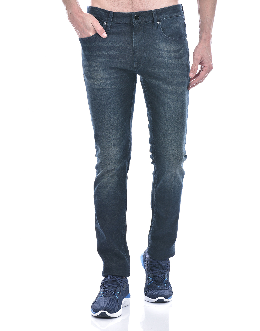 Jack & Jones Men Solid Dark Blue Jeans