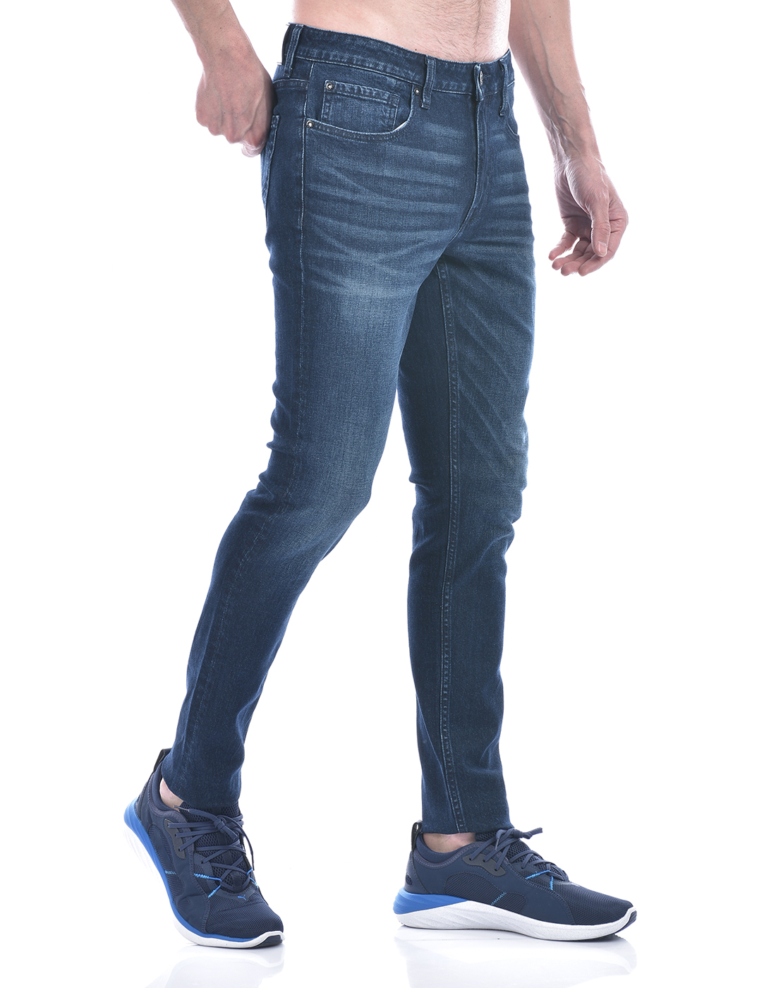 Jack & Jones Men Solid Dark Blue Jeans
