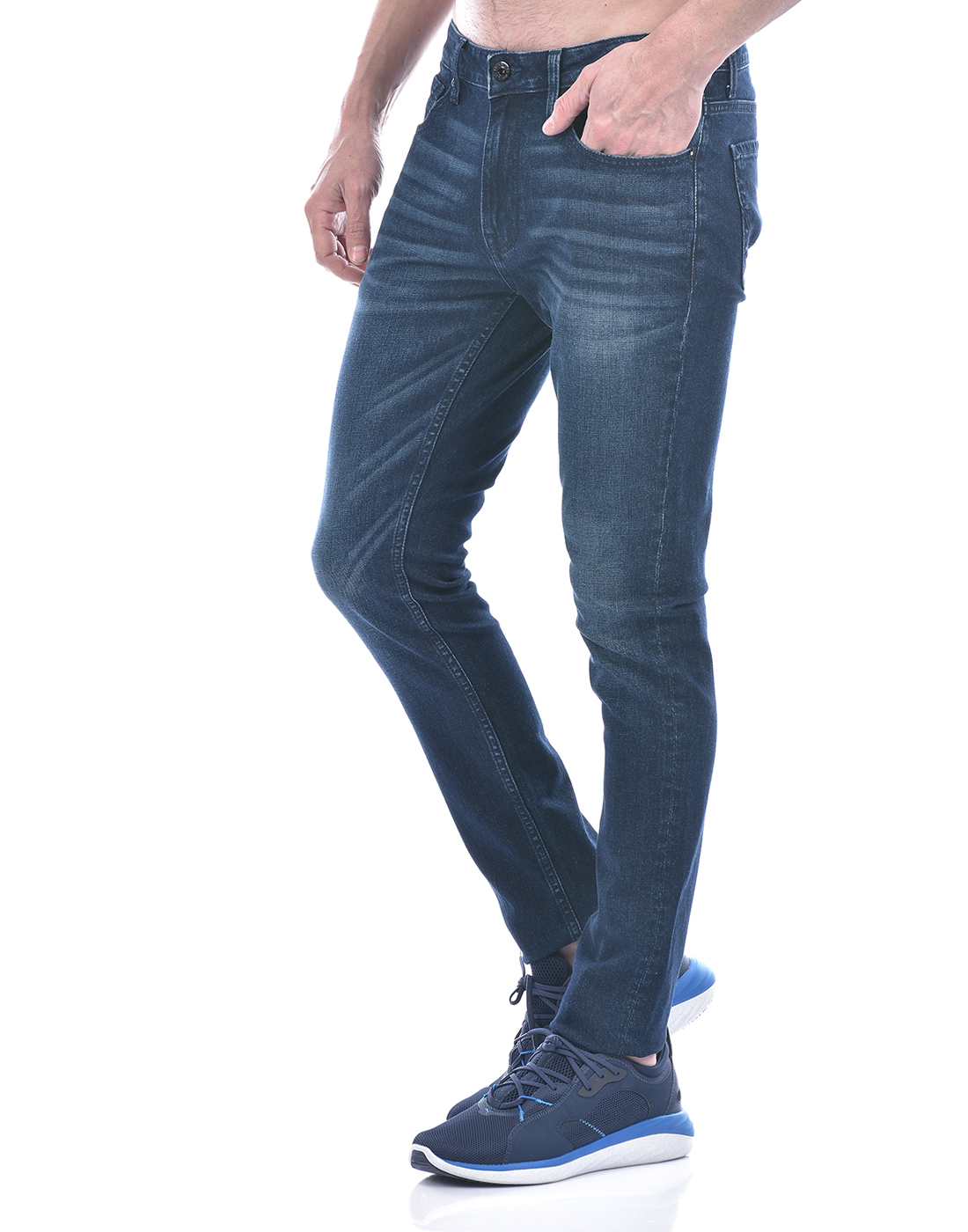 Jack & Jones Men Solid Dark Blue Jeans