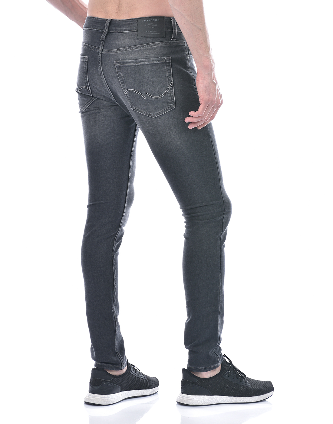 Jack & Jones Men Solid Grey Jeans