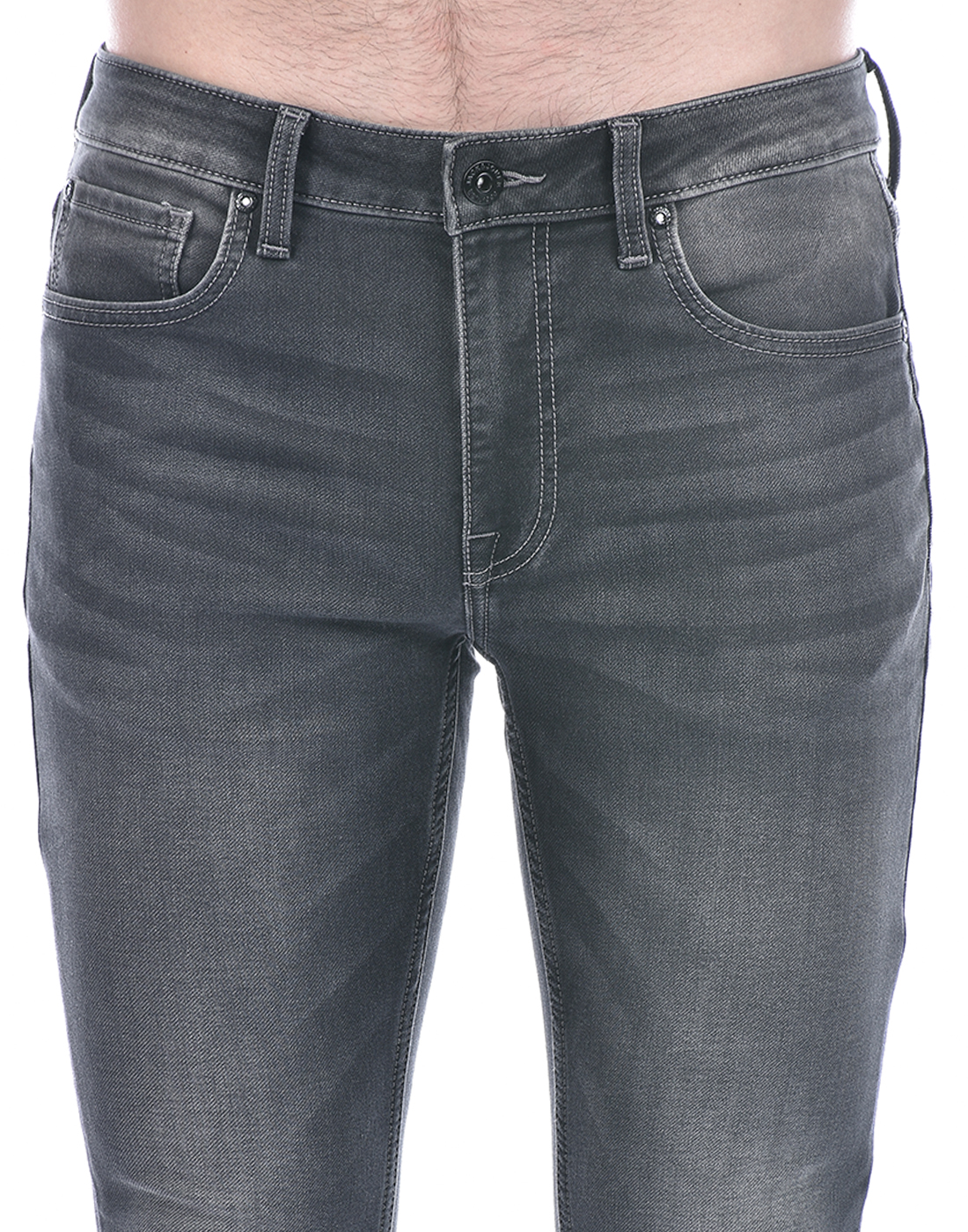 Jack & Jones Men Solid Grey Jeans