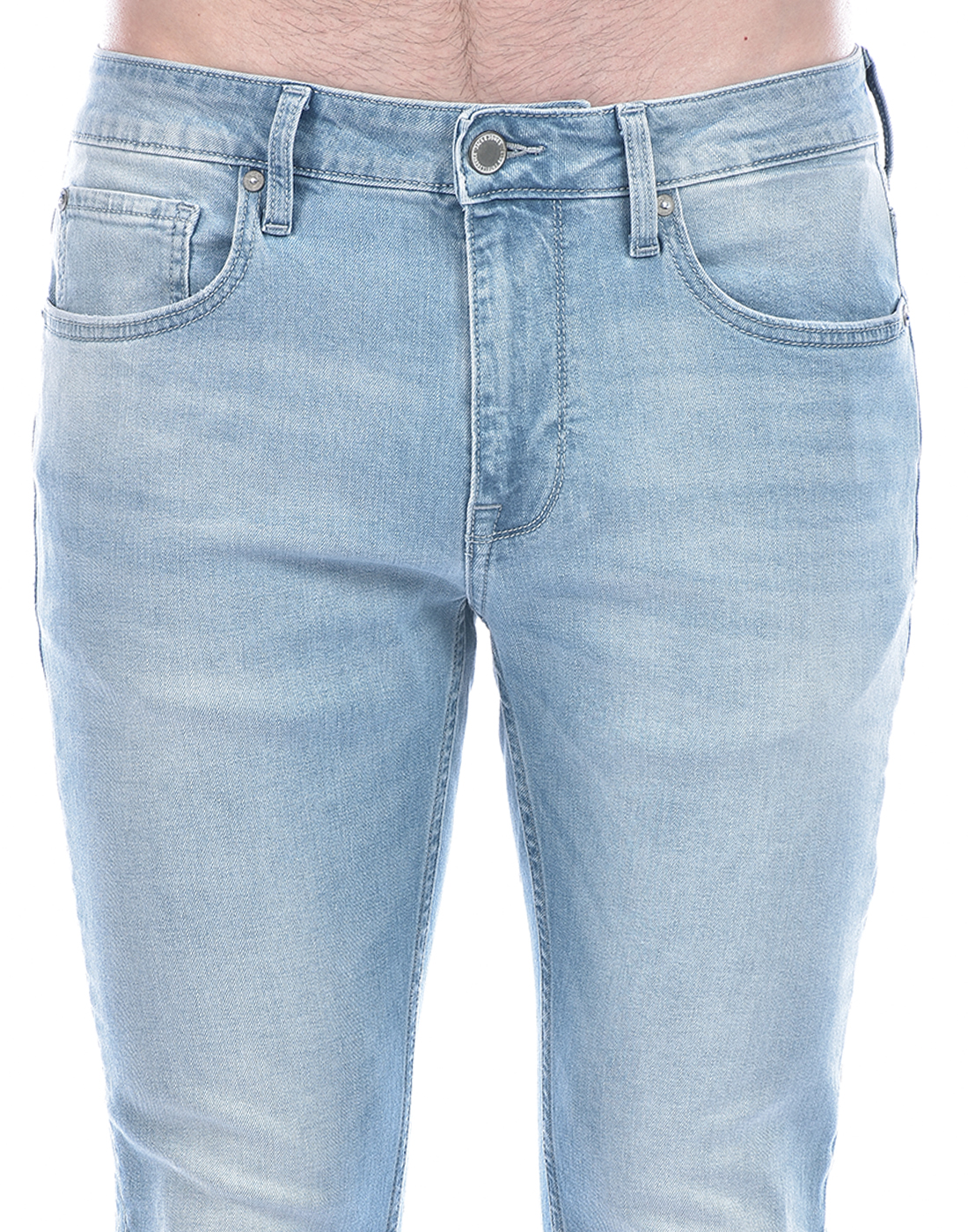Jack & Jones Men Solid Light Blue Jeans