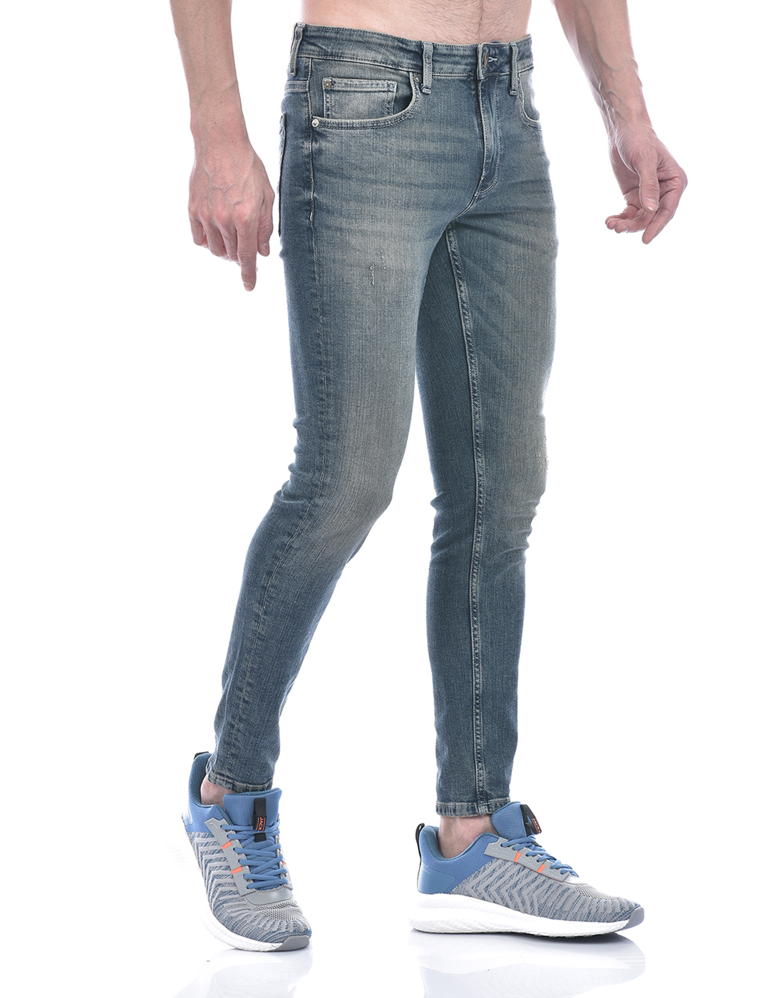 Jack & Jones Men Solid Light Blue Jeans