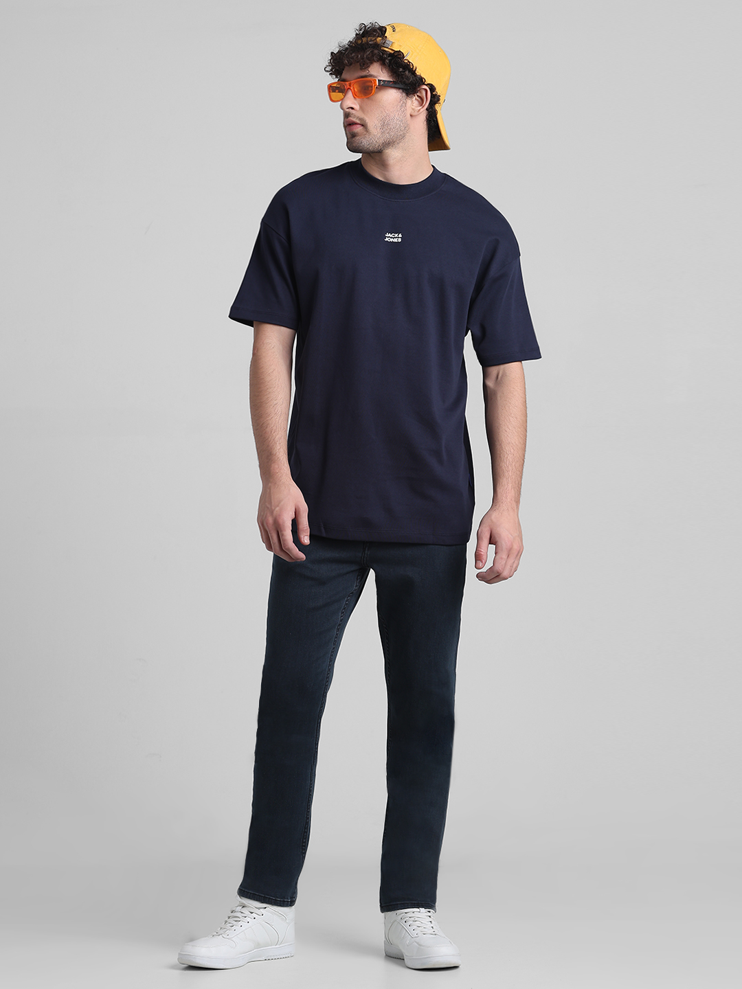 Jack & Jones Men Solid Dark Blue Jeans