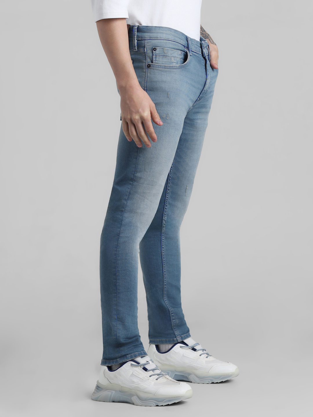 Jack & Jones Men Solid Blue Jeans