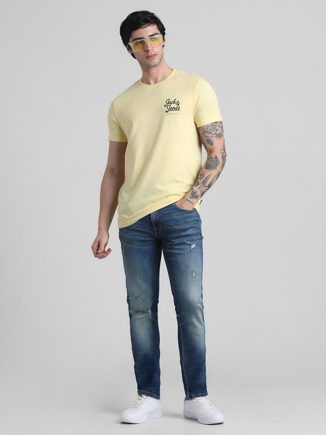 Jack & Jones Men Solid Blue Jeans