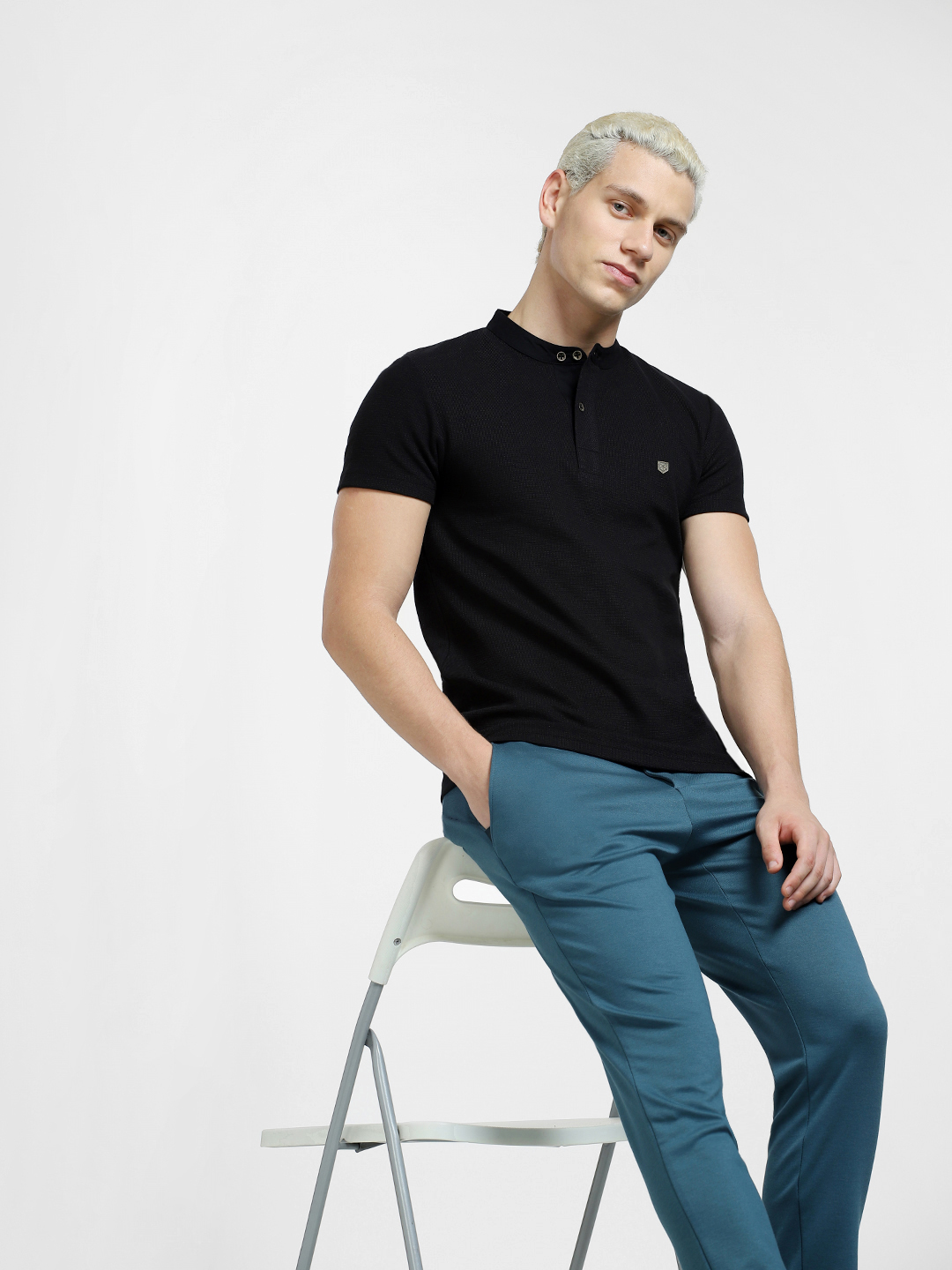 Jack & Jones Men Solid Black T-Shirt