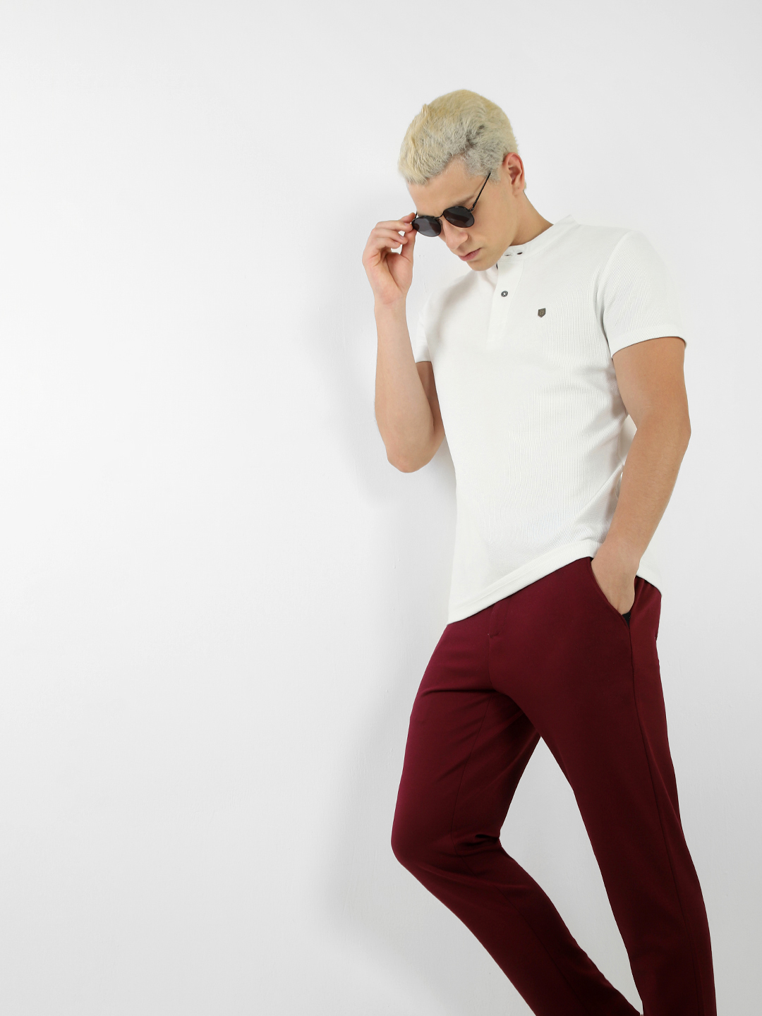 Jack & Jones Men Solid White T-Shirt