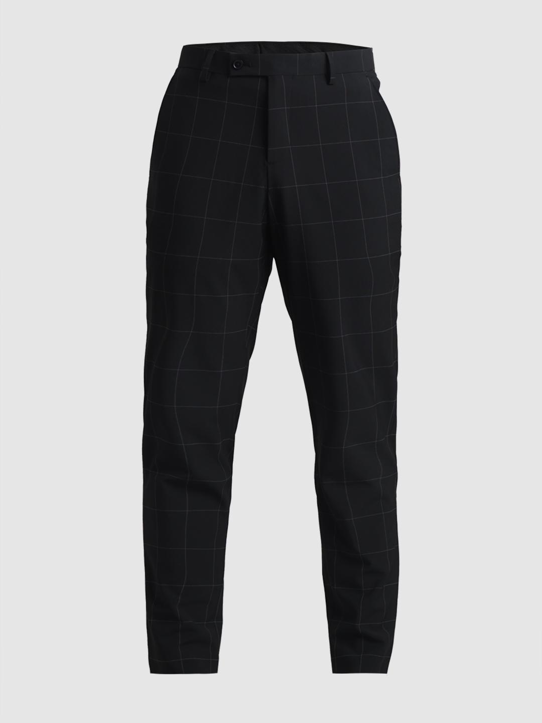 Jack & Jones Men Checkered Black Trousers