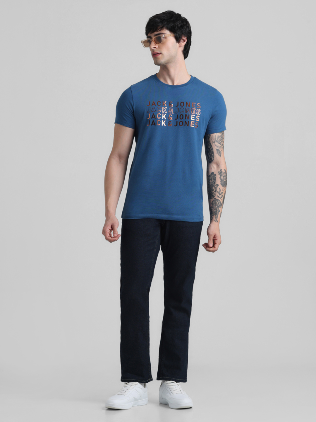 Jack & Jones Men Solid Dark Blue Jeans