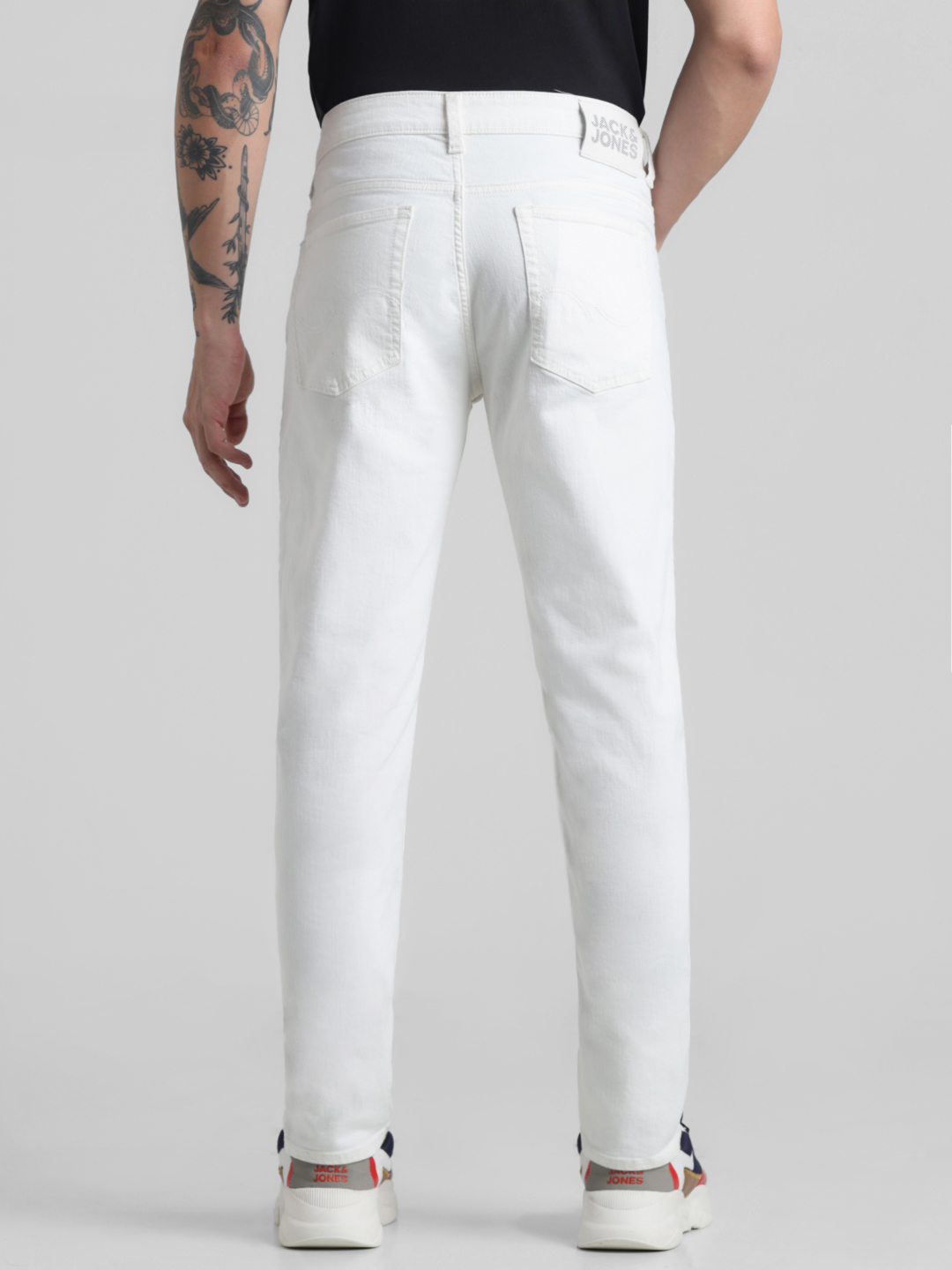 Jack & Jones Men Solid White Jeans