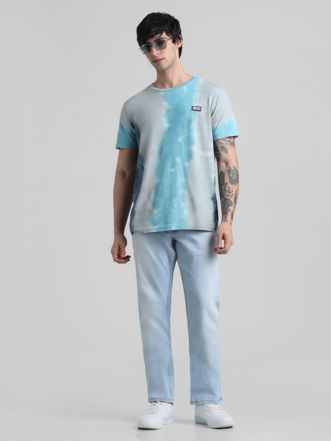 Jack & Jones Men Solid Light Blue Jeans