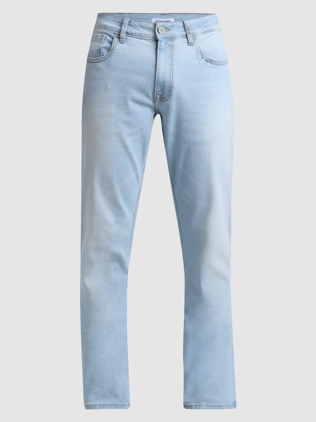 Jack & Jones Men Solid Light Blue Jeans