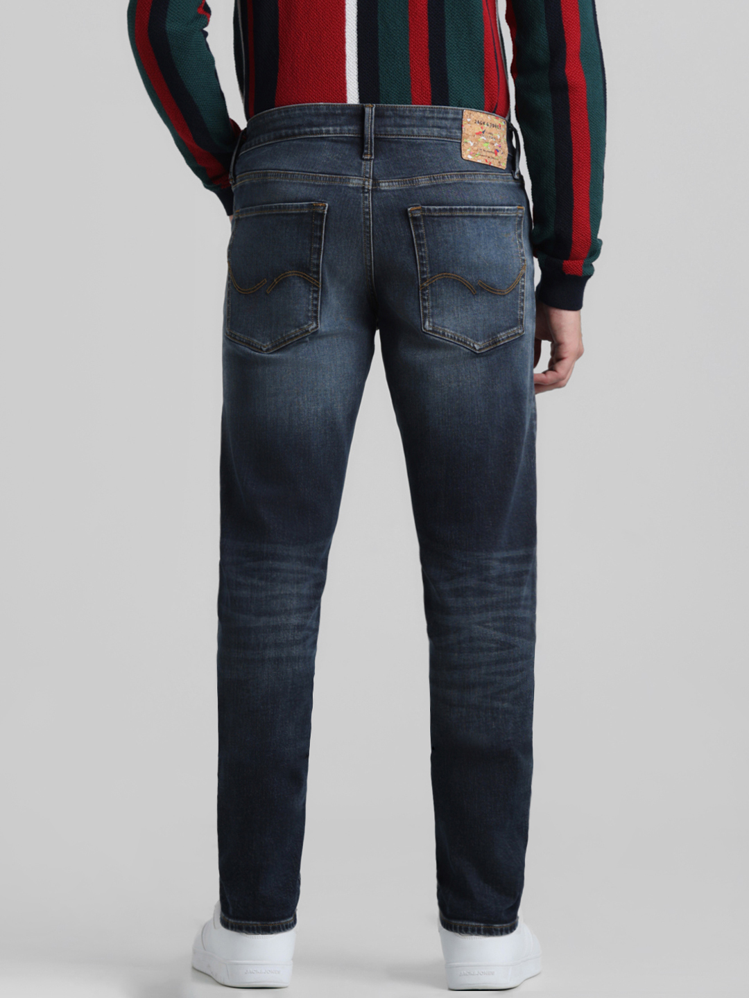 Jack & Jones Men Solid Dark Blue Jeans
