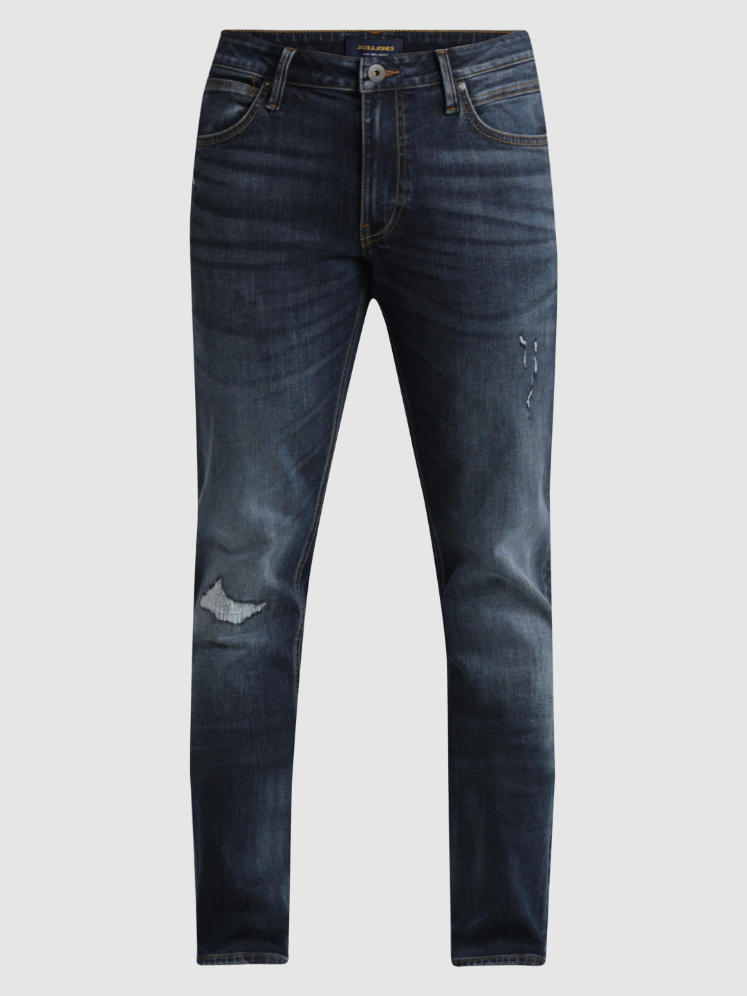 Jack & Jones Men Solid Dark Blue Jeans