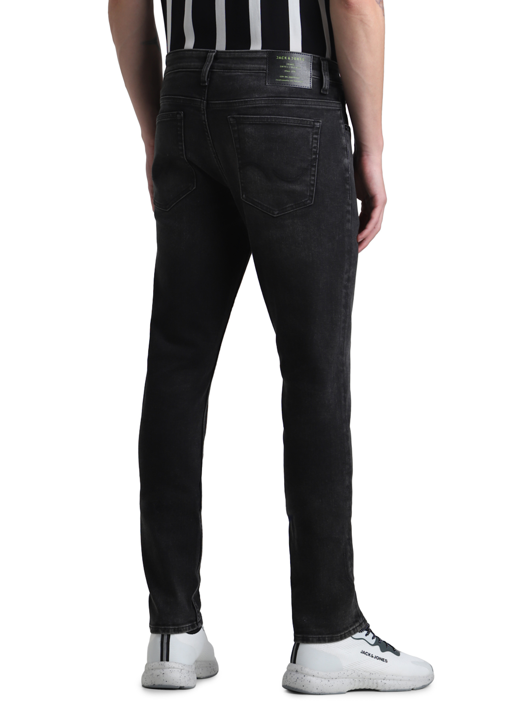 Jack & Jones Men's Regular Fit Solid Black Jeans