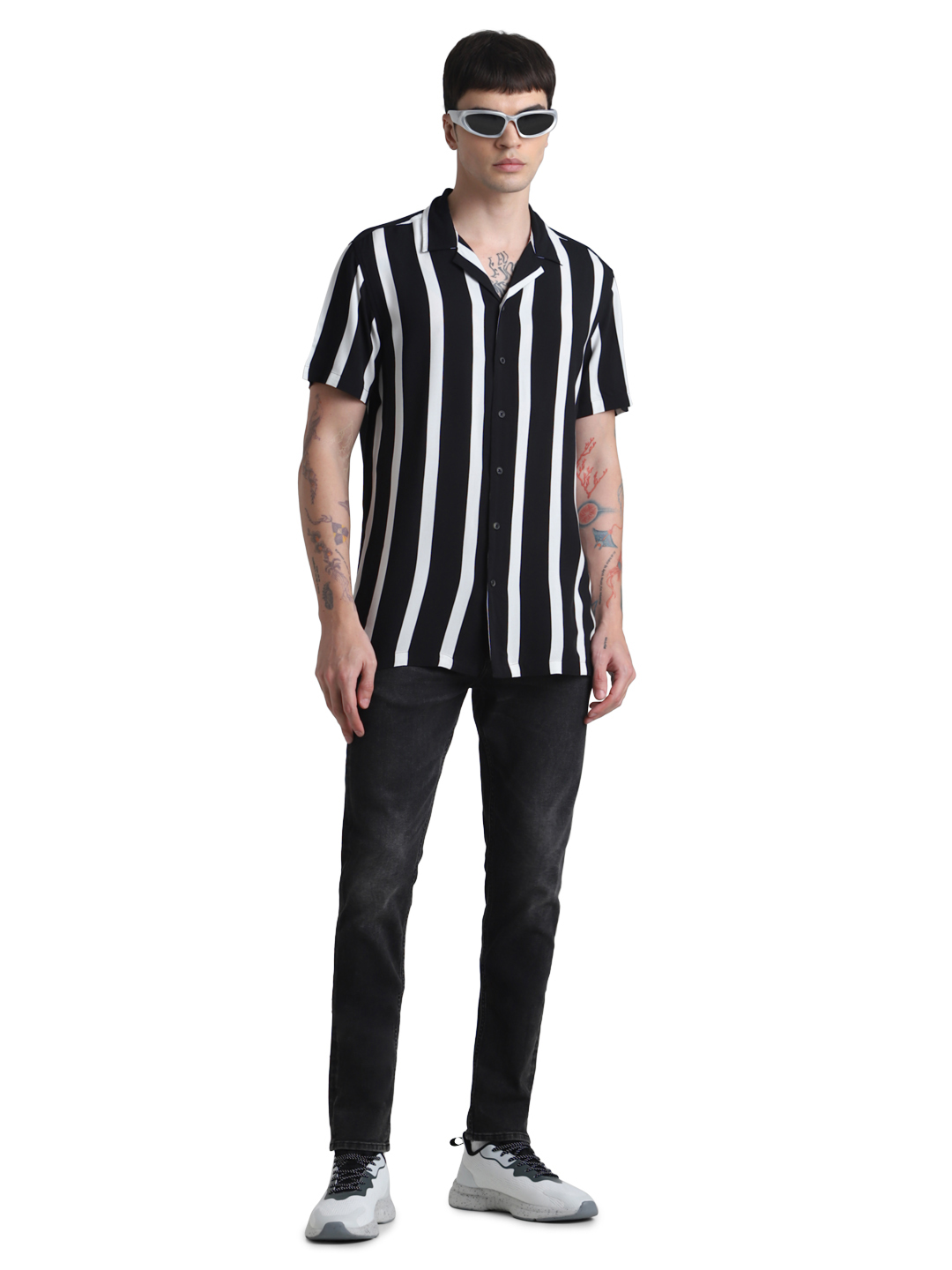 Jack & Jones Men's Regular Fit Solid Black Jeans