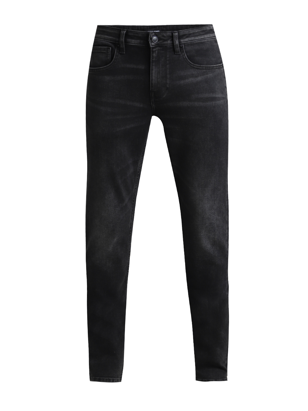 Jack & Jones Men's Regular Fit Solid Black Jeans