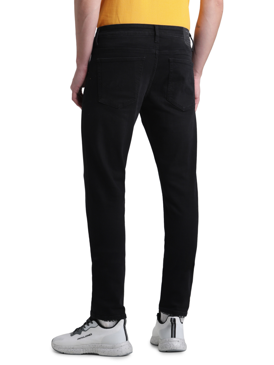 Jack & Jones Men's Regular Fit Solid Black Jeans