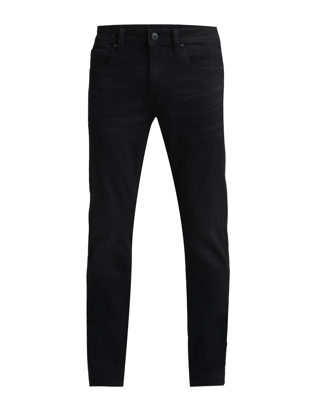 Jack & Jones Men's Regular Fit Solid Black Jeans