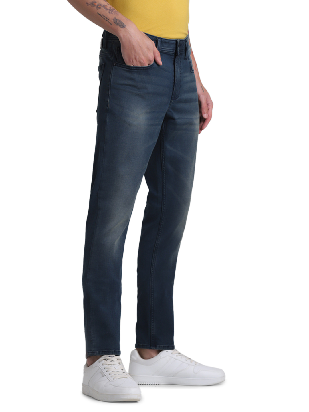 Jack & Jones Men Solid Dark Blue Jeans