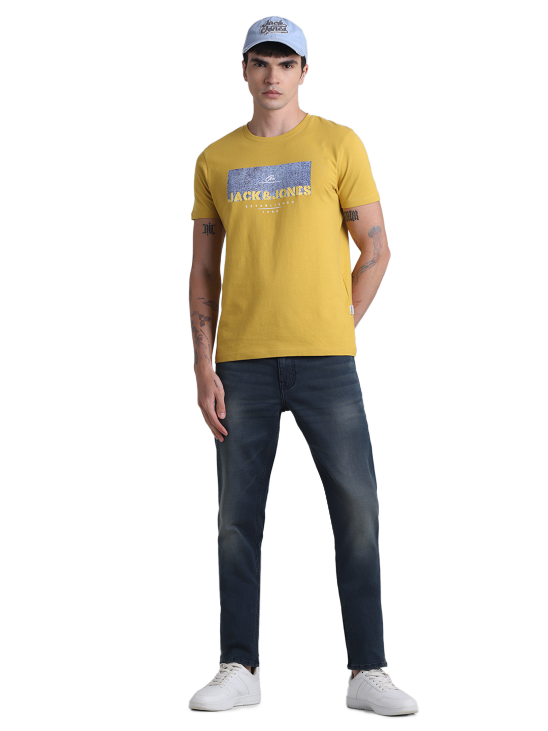 Jack & Jones Men Solid Dark Blue Jeans