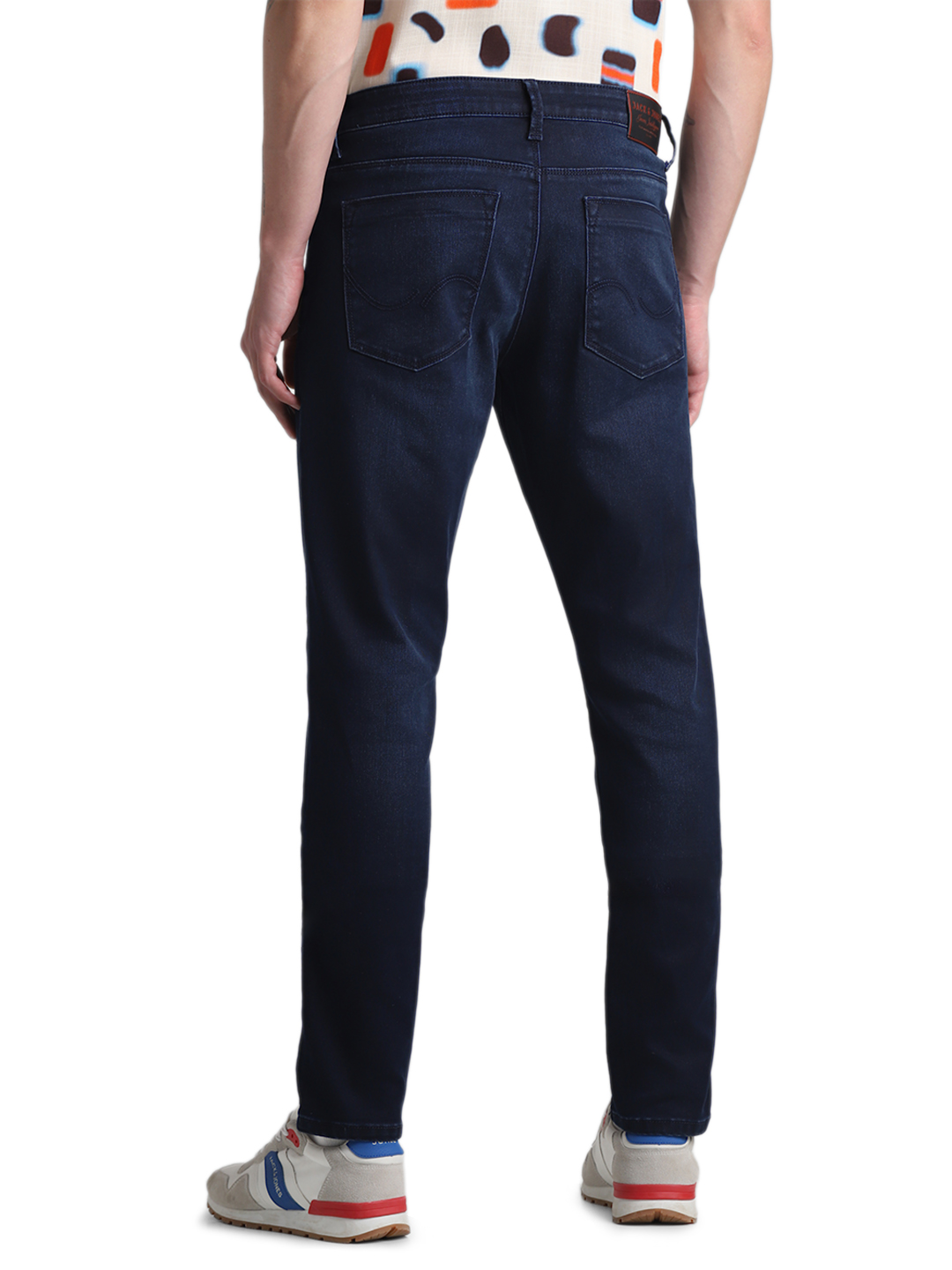 Jack & Jones Men Solid Dark Blue Jeans