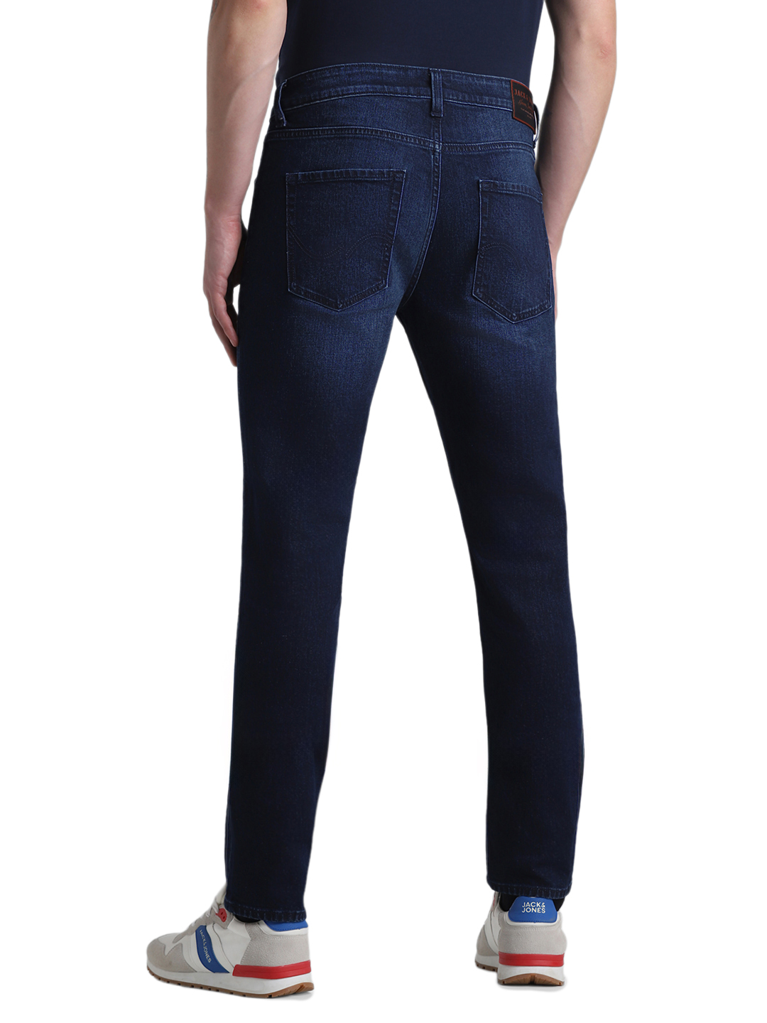 Jack & Jones Men Solid Dark Blue Jeans