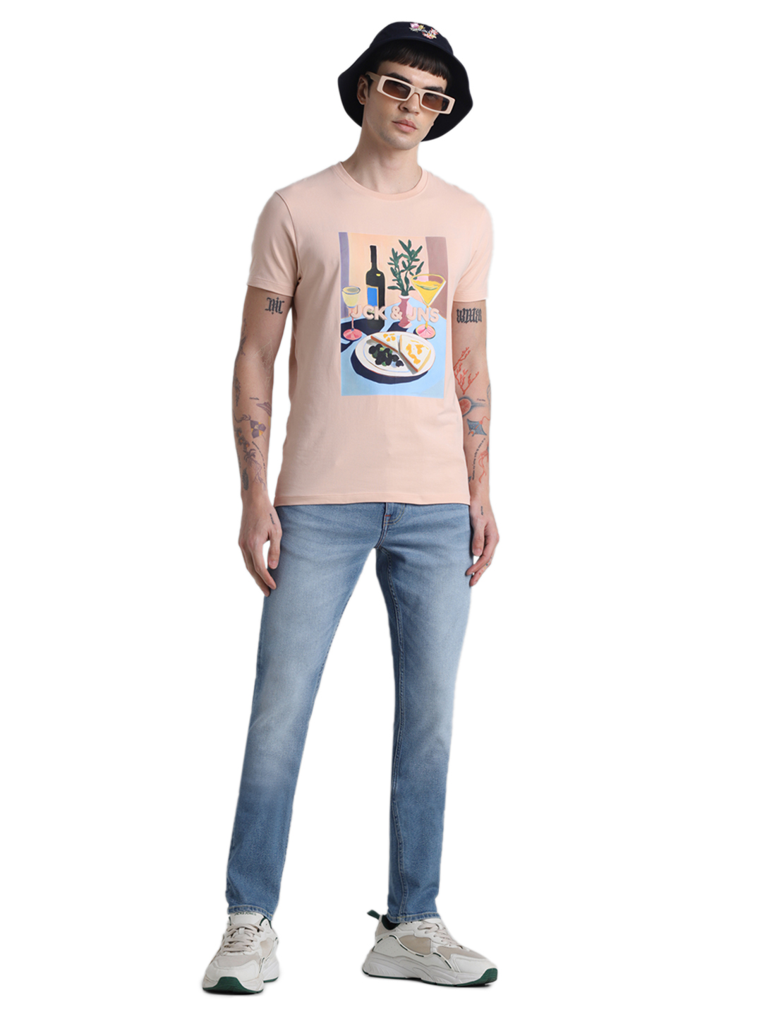 Jack & Jones Men Solid Light Blue Jeans