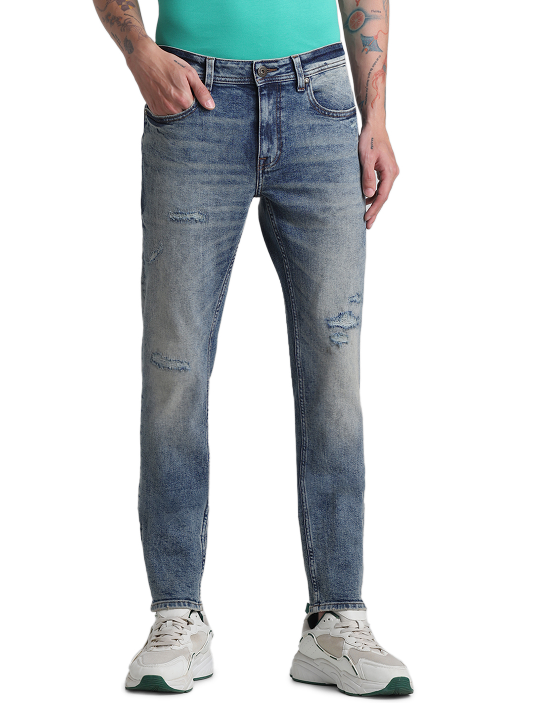 Jack & Jones Men Solid Blue Jeans