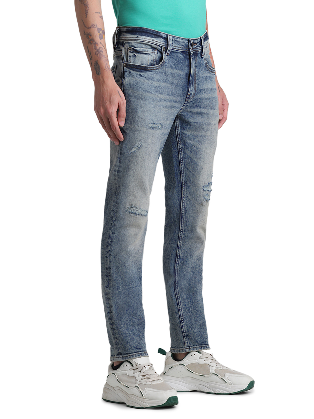 Jack & Jones Men Solid Blue Jeans
