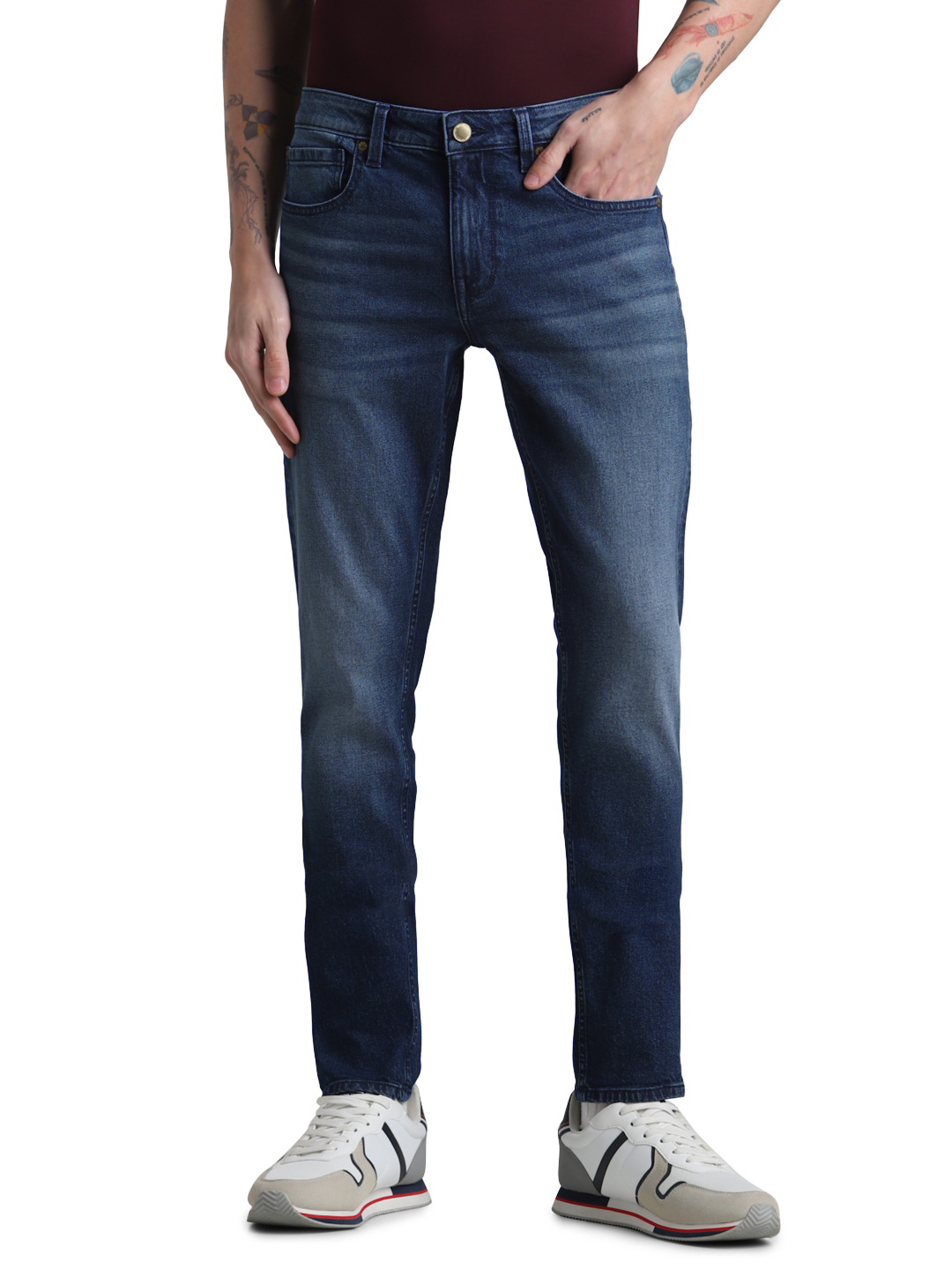 Jack & Jones Men Solid Blue Jeans
