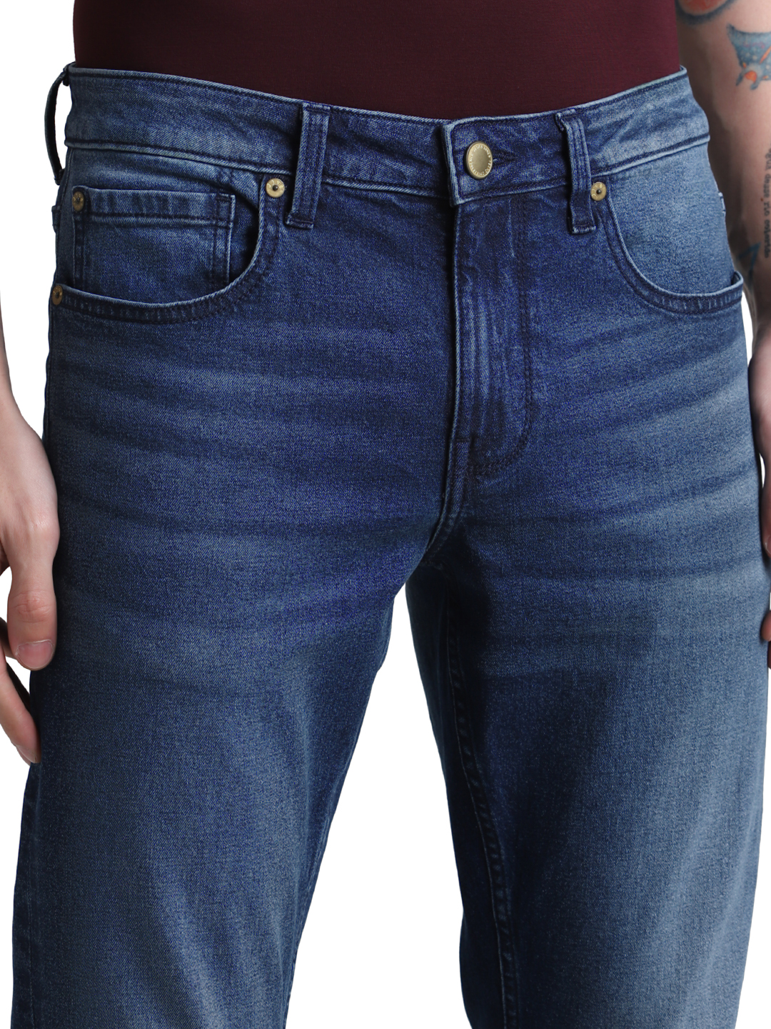 Jack & Jones Men Solid Blue Jeans
