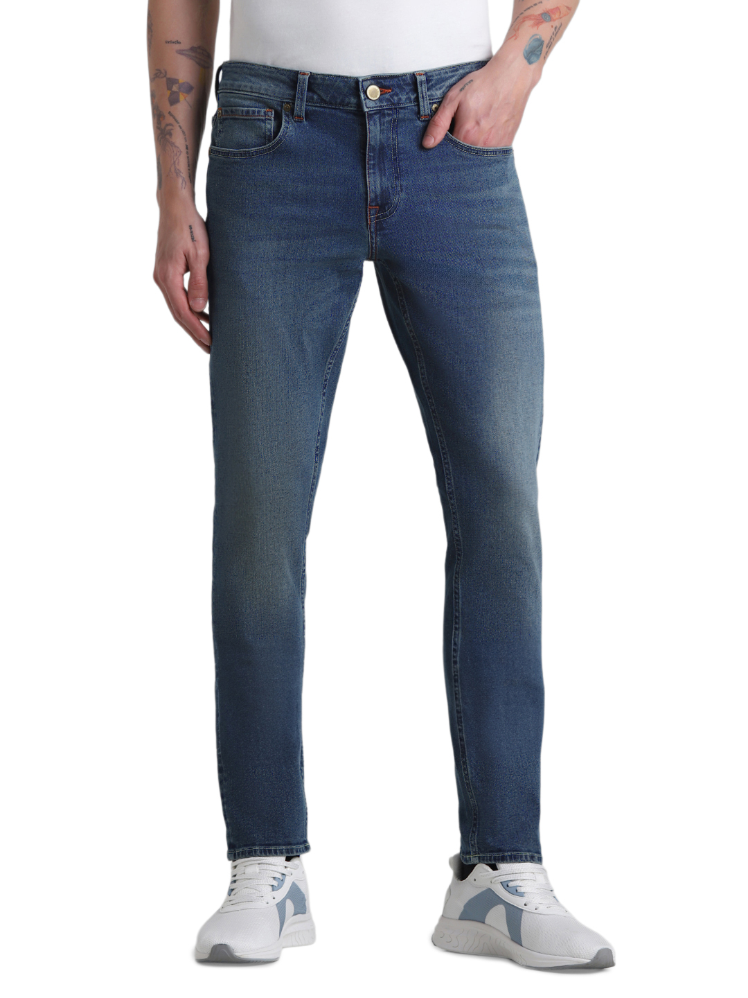 Jack & Jones Men Solid Blue Jeans