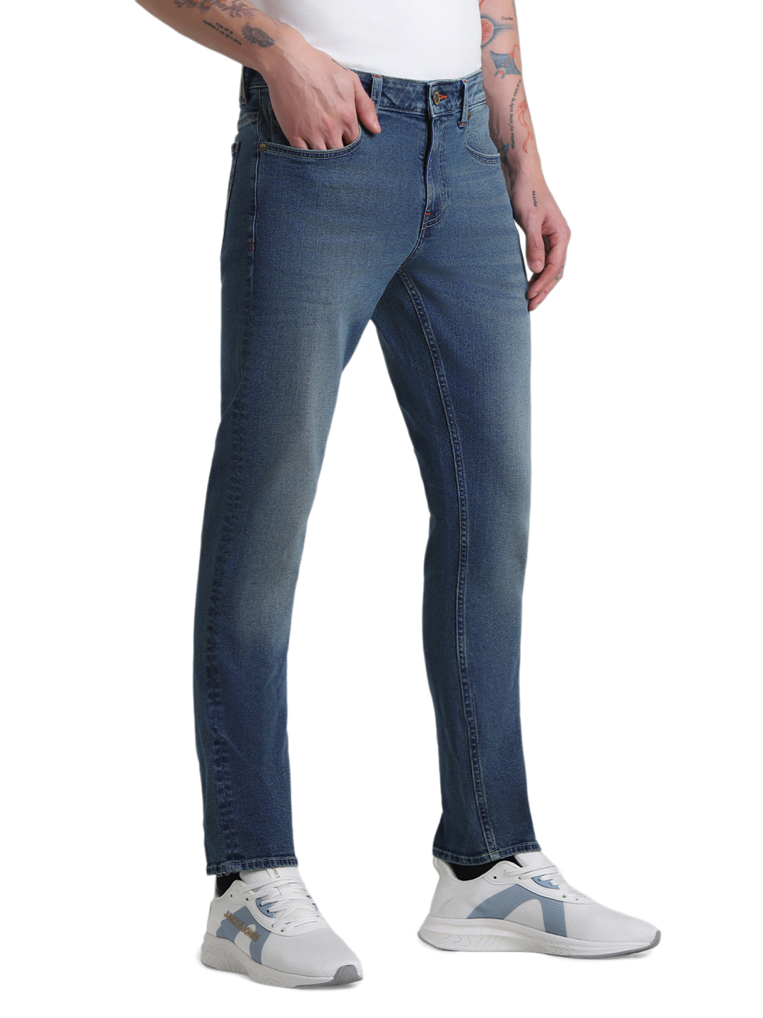 Jack & Jones Men Solid Blue Jeans