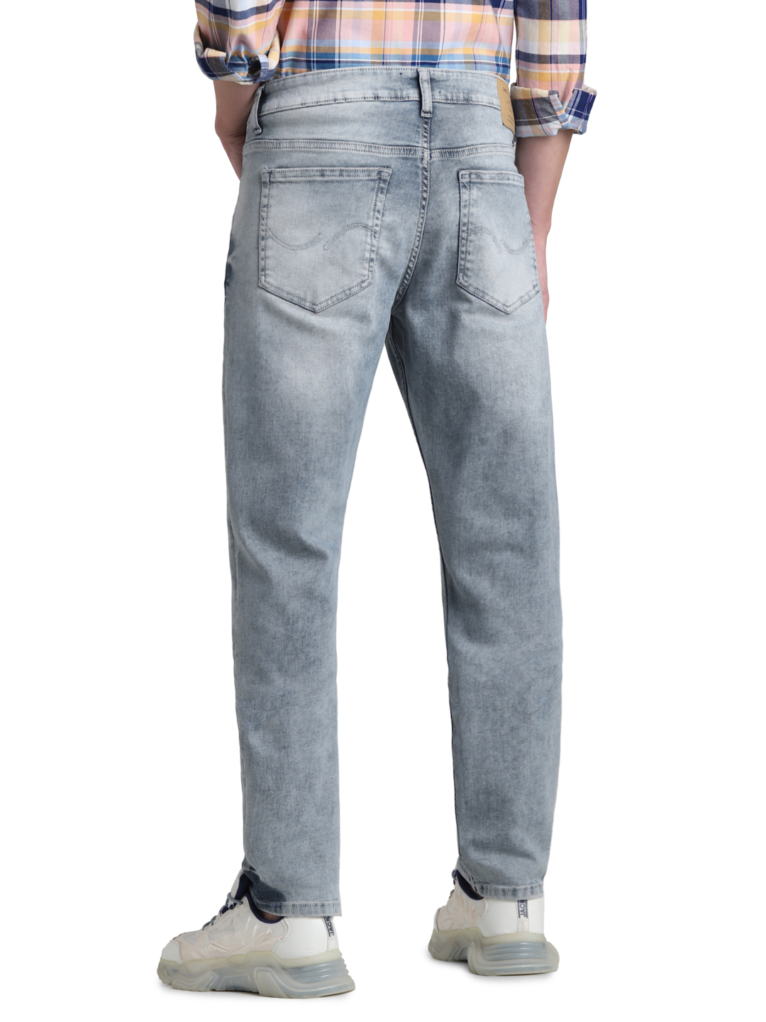 Jack & Jones Men Solid Grey Jeans