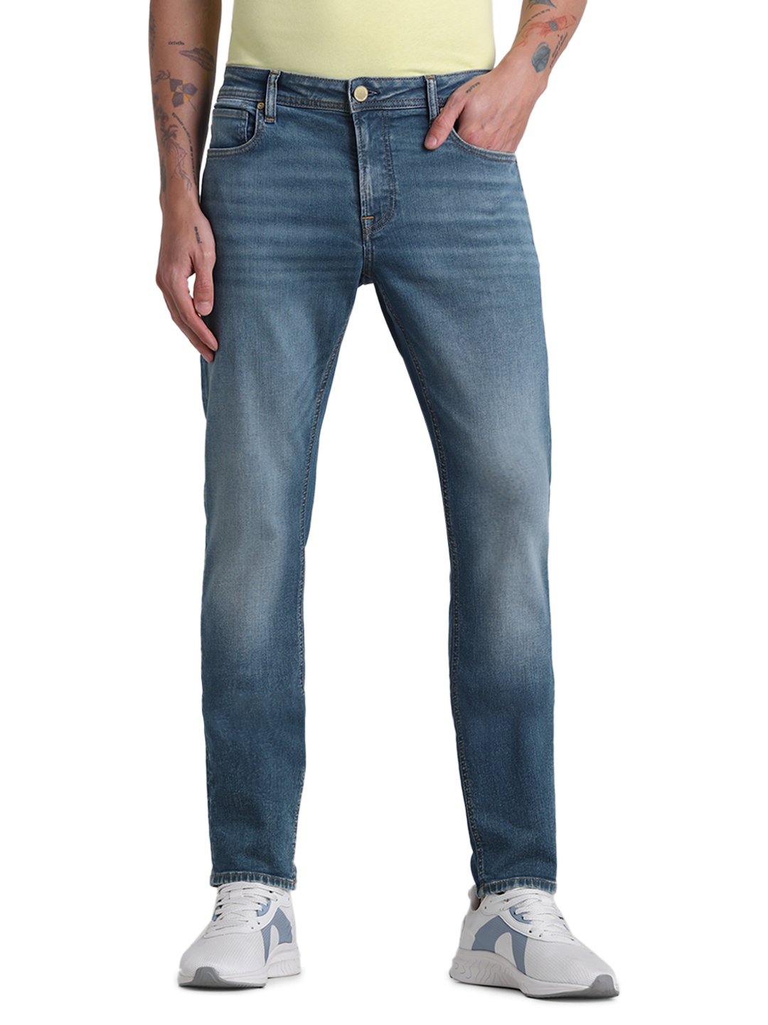 Jack & Jones Men Solid Blue Jeans