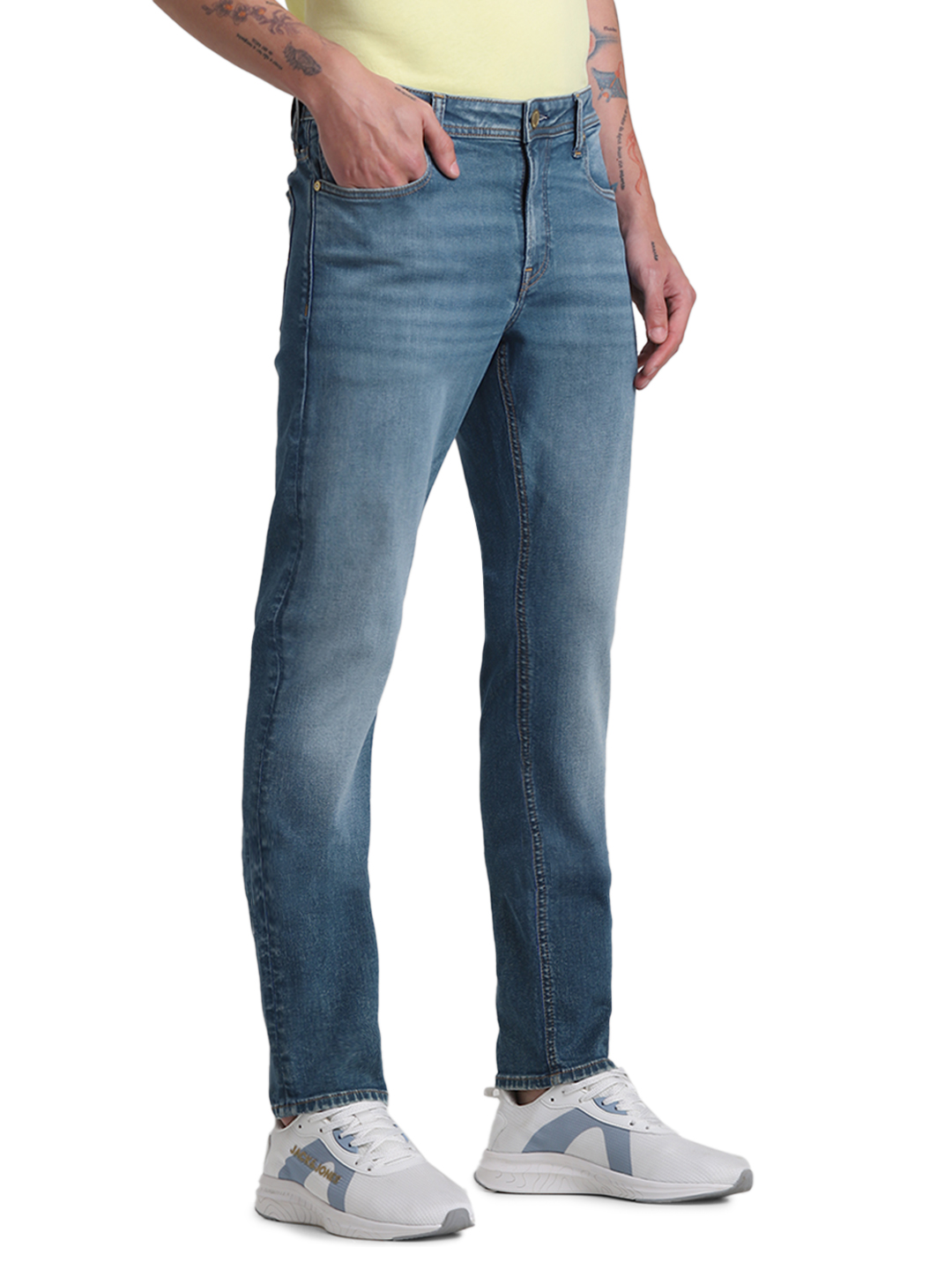Jack & Jones Men Solid Blue Jeans