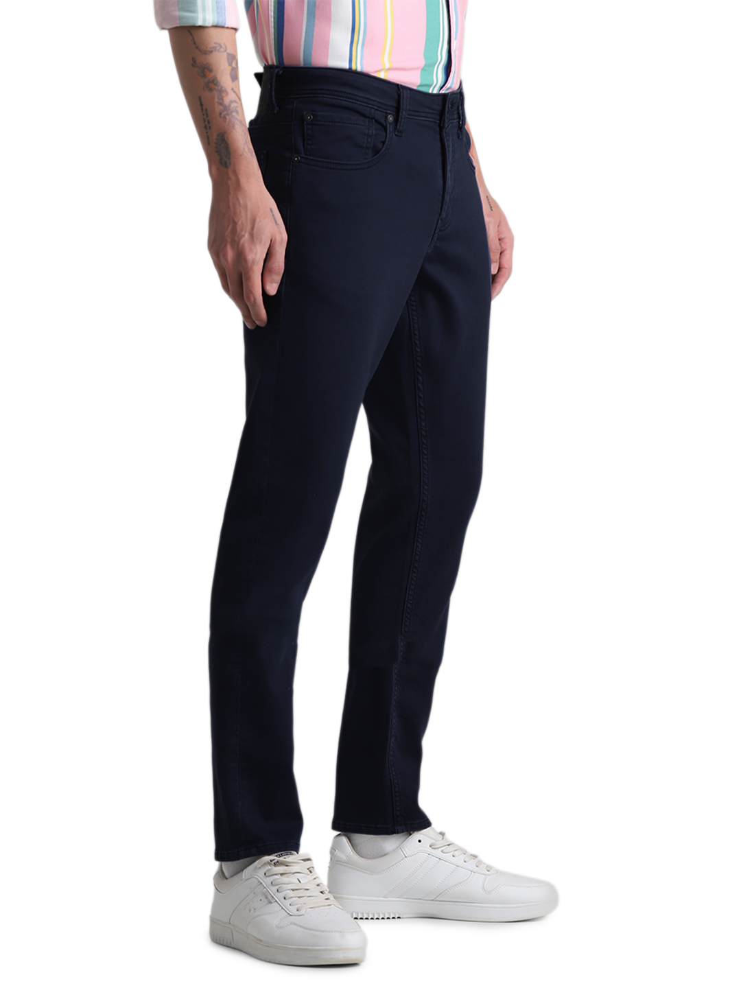 Jack & Jones Men Solid Navy Pant