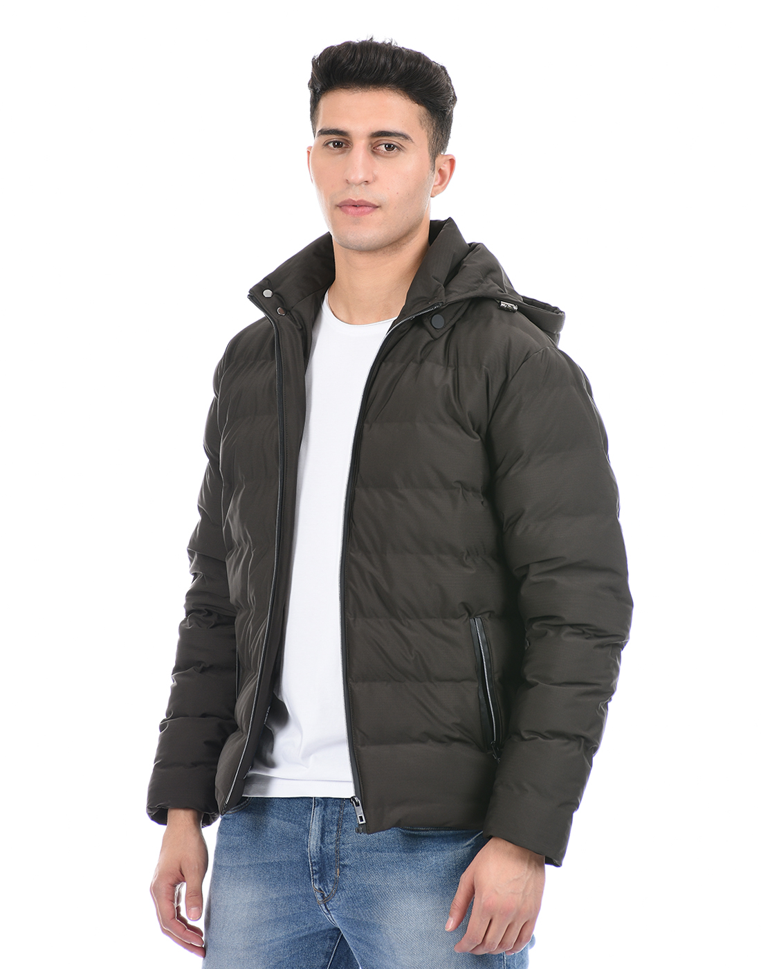 Buy t-base Black Solid Quilted Jacket - Jackets for Mens Winter at Amazon.in