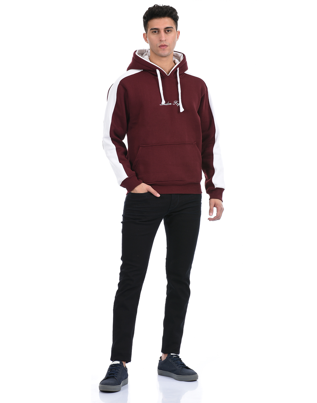 London Fog Men Maroon Sweatshirt