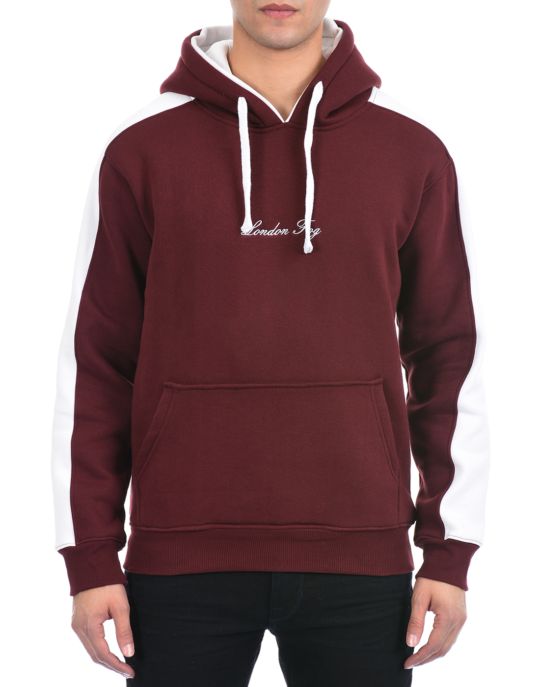 London Fog Men Maroon Sweatshirt